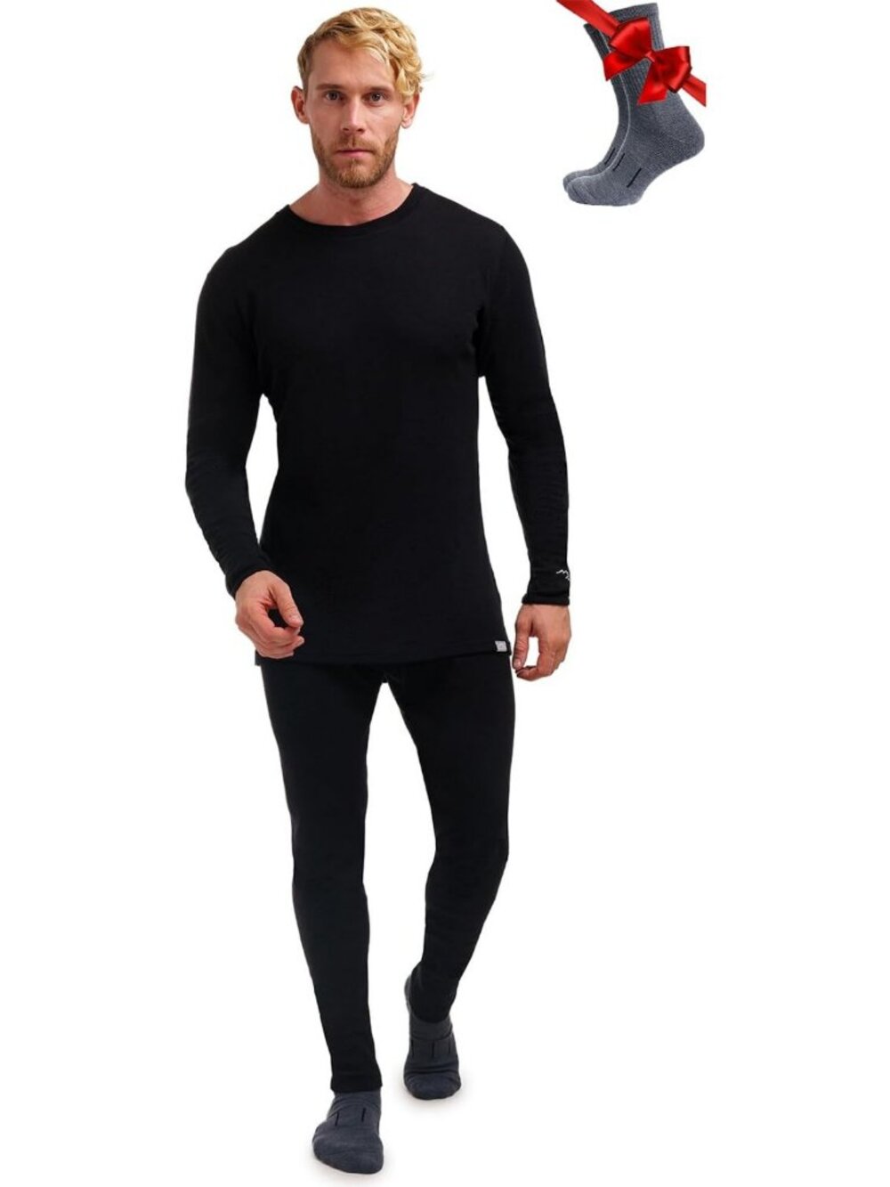 Men's 100% Merino Wool Thermal Underwear Set - Cozy Long Johns Base Layer